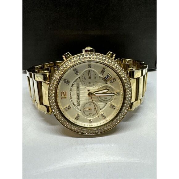 Michael Kors Parker MK5354 Women\'s Gold Stainless Steel Analog Dial Watch JNA231 main image 11